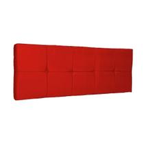 Painel Cabeceira De Casal Queen 160cm Para Cama Box Nina Suede Vermelho- SA Móveis