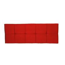 Painel Cabeceira De Casal Super King 195cm Para Cama Box Nina Suede Vermelho - DS Móveis