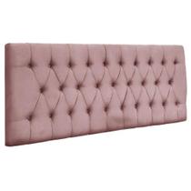 Painel Cabeceira Dubai Para Cama Box-1 Metro-veludo Rosa
