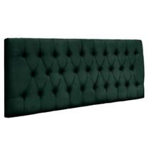 Painel Cabeceira Dubai Para Cama Box-1,28 Mt-suede Verde