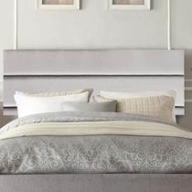 Painel Cabeceira Estofada Argentina 195cm Cama Box King material sintético Cinza Claro- MABE MAGAZINE