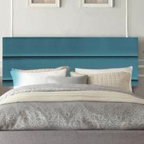 Painel Cabeceira Estofada Argentina 90cm Cama Box Solteiro Suede Azul Turquesa- MABE MAGAZINE Painel Cabeceira Estofada Argentina 90cm Cama Box Solteiro Suede Azul Turquesa- MABE MAGAZINE