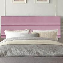 Painel Cabeceira Estofada Argentina 90cm Cama Box Solteiro Suede Rosa Bebe- MABE MAGAZINE