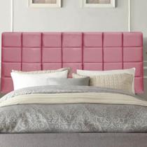 Painel Cabeceira Estofada Clara 100cm Solteiro Para Cama Box Quarto Suede Rosa Bebê - Ahz Móveis