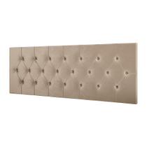 Painel Cabeceira Estofada Suspensa Para Cama Box Casal Queen 1,60 Paris com Captonê Suede - Bege - Lojas RPM