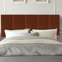 Painel Cabeceira Estofada Turquia 160cm Queen Size Para Cama Box Quarto Suede Terracota - Ahz Móveis