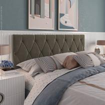 Painel Cabeceira para Cama de Casal 1,40 Leticia - Marrom - MJRMoveis