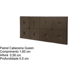 Painel Cama Box Botão Queen 1,60 Elegance Cor Marrom Comprar