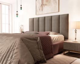 Painel Cama Box Juliete Para Cama 1,60 Suede cor Marrom claro - JM Casa dos Móveis - casa dos moveis Painel Cama Box Juliete Para Cama 1,60 Suede cor Marrom claro - JM Casa dos Móveis - casa dos moveis