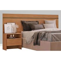Painel Cama Box Madeirado - Prime 1 Mesa c/ 1 Gaveta Casal Freijo Cumaru - Novo Horizonte