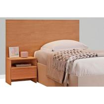 Painel Cama Box Madeirado Solteiro Prime c/ 1 Mesa e 1 Gaveta Freijo Cumaru - Novo Horizonte Painel Cama Box Madeirado Solteiro Prime c/ 1 Mesa e 1 Gaveta Freijo Cumaru - Novo Horizonte