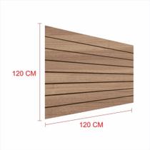 Painel canaletado 18mm amadeirado escuro altura 120 cm comp 120 cm