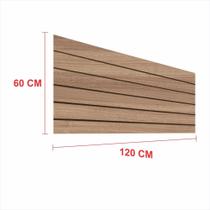 Painel canaletado 18mm amadeirado escuro altura 60 cm comp 120 cm