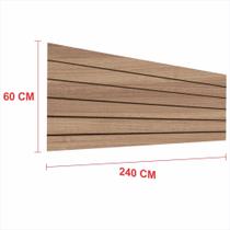 Painel canaletado 18mm amadeirado escuro altura 60 cm comp 240 cm