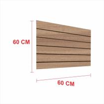 Painel canaletado 18mm amadeirado escuro altura 60 cm comp 60 cm