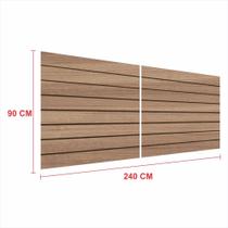 Painel canaletado 18mm amadeirado escuro altura 90 cm comp 240 cm Painel canaletado 18mm amadeirado escuro altura 90 cm comp 240 cm