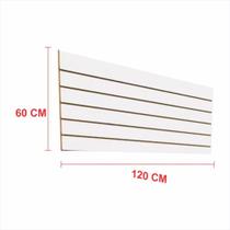 Painel canaletado 18mm branco altura 60 cm comp 120 cm Painel canaletado 18mm branco altura 60 cm comp 120 cm