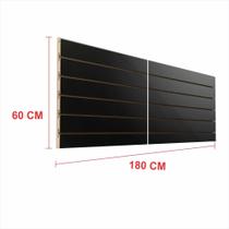Painel canaletado 18mm preto altura 60 cm comp 180 cm Painel canaletado 18mm preto altura 60 cm comp 180 cm