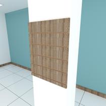 Painel canaletado amadeirado 1 peça 50x60 paineis canaletados mdf canaletado painel mdf loja Marrom