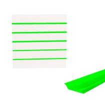 Painel Canaletado Branco em Mdf 0,61 x 0,61m com Perfil Pvc Verde Limão