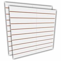 Painel canaletado canelado placa mdf loja branca 120x120