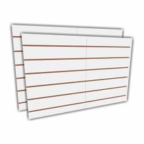 Painel canaletado canelado placa mdf loja branca 90x120