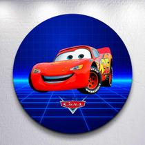 Painel Capas Mini 150x150 Corrida de Carros Festa 50x50 Redondo Sublimada Estilo Infantil Decoração