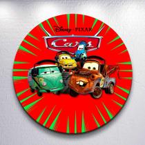 Painel Capas Mini 150x150 Corrida de Carros Festa 50x50 Redondo Sublimada Estilo Infantil Decoração