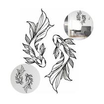 Painel Carpas da Sorte em Metal Vazado 30x15cm 2 Pç