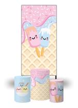 Painel Casadinho Lateral 2x1+ Capas Cilindro Sorvete