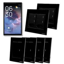 Painel Central Inteligente Novadigital Interruptores Zigbee Pretos 4 Teclas 2 Tomadas e 1 Tecla Painel Central Inteligente Novadigital Interruptores Zigbee Pretos 4 Teclas 2 Tomadas e 1 Tecla