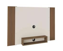 Painel Cine 47" Pinho Ripado com Off White Artely