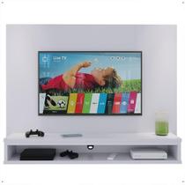 Painel Cissa Tv 32 36 39 40 42 46 47 50 Polegadas Prateleira Inferior Nicho Decorativo Suspenso Quarto Sala - Branco - RPM Móveis