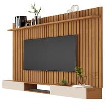 Painel Classic Ripado com Nicho 3 Gavetas Sala Estar TV até 72