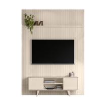 Painel com Bancada New Panorama Piso teto Para TV 65" Calacata Off White