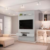 Painel com Bancada para TV até 60 Polegadas Ripado DJ Móveis Trento 143 Bali