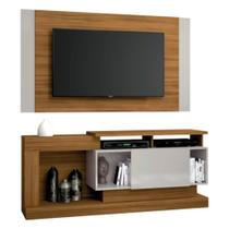 Painel com rack para tv até 55 polegadas nt 1065 - freijo trend / off white freijo - NOTÁVEL