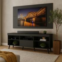 Painel com Rack para TV até 65 polegadas Retrô com Suporte