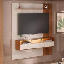 Painel com Rack Supenso até 65 Polegadas Matisse 1 PT Cinamomo e Off White Painel com Rack Supenso até 65 Polegadas Matisse 1 PT Cinamomo e Off White