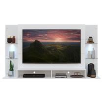 Painel Com Suporte 60 e 2 Leds Prateleiras De Vidro Painel Com Suporte 60 e 2 Leds Prateleiras De Vidro