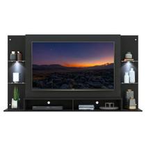Painel Com Suporte 60 e 2 Leds Prateleiras De Vidro Painel Com Suporte 60 e 2 Leds Prateleiras De Vidro