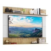 Painel com Suporte TV 65" e Prateleiras Amsterdã Classic Multimóveis Branco/Rustic