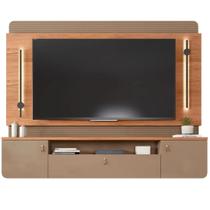 Painel Dali para Tv Até 75 Polegadas Ripado com Led 2 Portas 1 Gaveta Caemmun Cor Suede Freijó Painel Dali para Tv Até 75 Polegadas Ripado com Led 2 Portas 1 Gaveta Caemmun Cor Suede Freijó