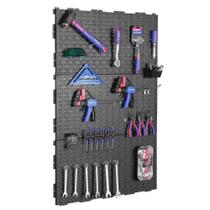 Painel de aço Pegboard WORKPRO Metal 40x80cm, pacote com 3 unidades, preto Painel de aço Pegboard WORKPRO Metal 40x80cm, pacote com 3 unidades, preto
