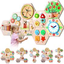 Painel de Atividades Montessori de Madeira Justforjoy 9 Peças Painel de Atividades Montessori de Madeira Justforjoy 9 Peças