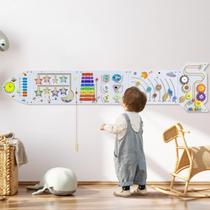 Painel de Atividades Sensory Wall Spacocld Rocket para Crianças de 1 a 3 Anos