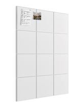 Painel de Avisos Topnaca com 12 Placas de Feltro Brancas 91 x 122 cm Painel de Avisos Topnaca com 12 Placas de Feltro Brancas 91 x 122 cm
