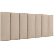 Painel de Cabeceira Casal para Quarto Greta 140cm Bege