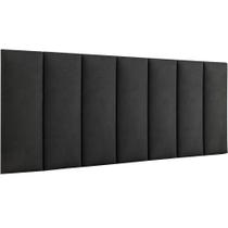 Painel de Cabeceira Casal para Quarto Greta 140cm Preto