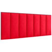 Painel de Cabeceira Casal para Quarto Greta 140cm Vermelho